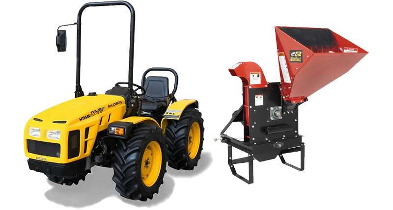 PAsquali tractor and wood chipper combo